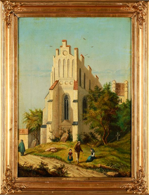OKÄND KONSTNÄR, olja på duk, osignerad, 1800-talets andra hälft.