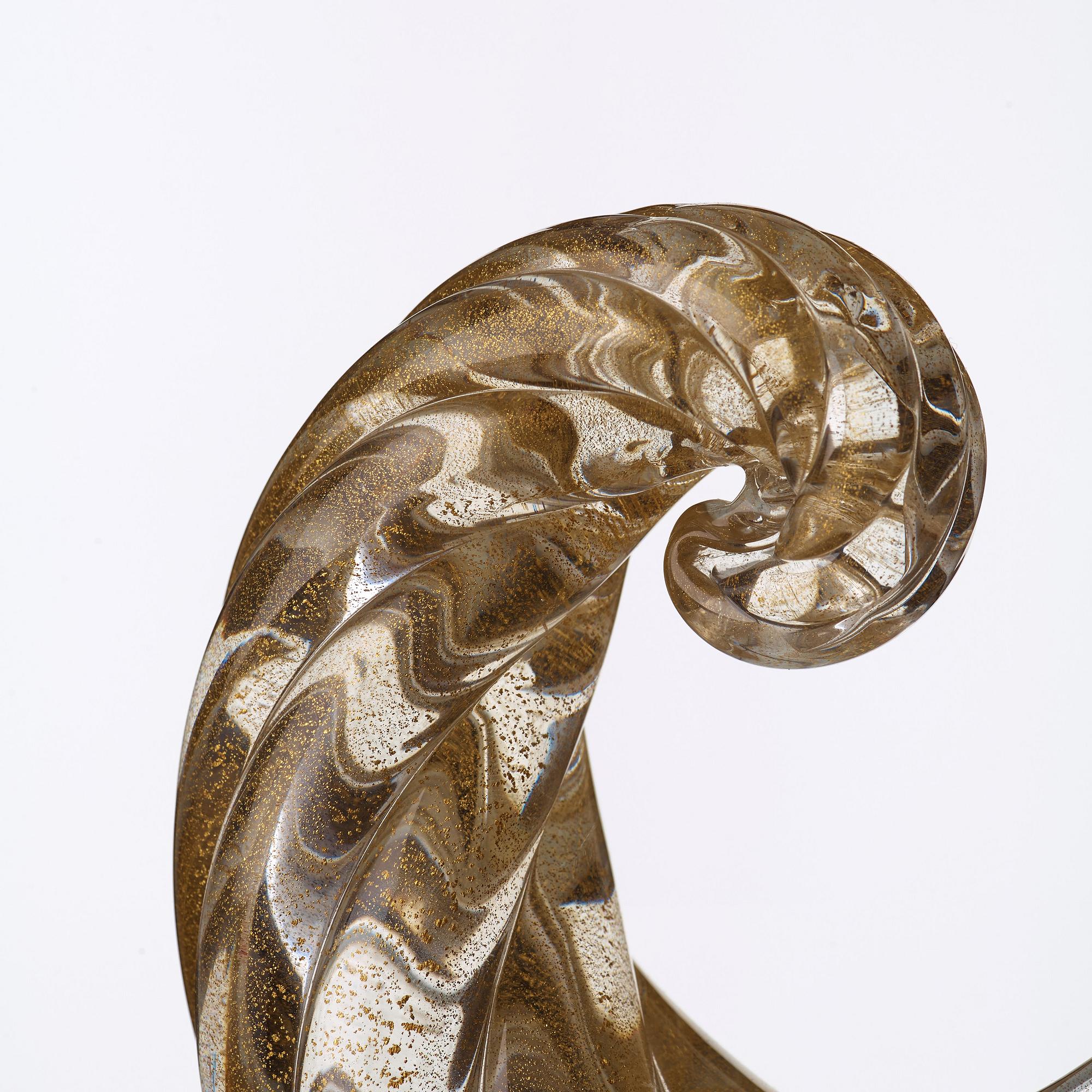 PAOLO VENINI, "Conchiglie"/ snäckor, ett par, Venini Murano, Italien 1960-tal.