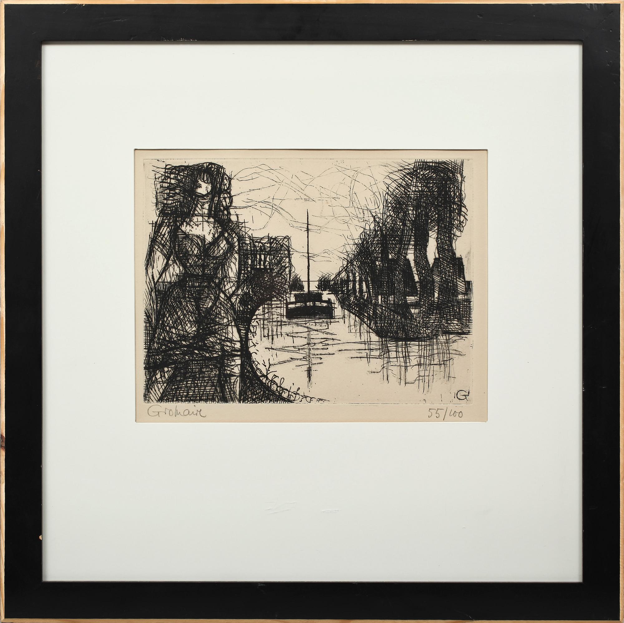 MARCEL GROMAIRE, etsning, sign o numr 55/100.