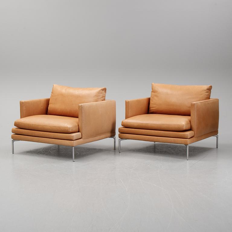 A pair of 'William' easy chairs by Damian Williamson for Zanotta. Designed  2010-15.