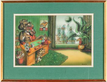 Hans Arnold · HANS ARNOLD, blandteknik, signerad.