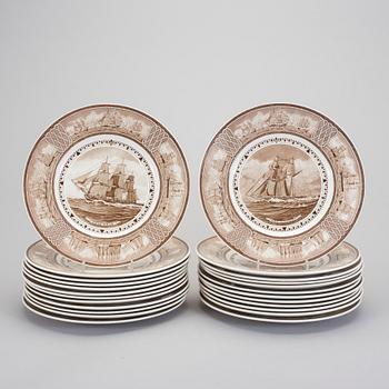 TALLRIKAR, 24 stycken, flintgods, Wedgwood, 1900-talets mitt.