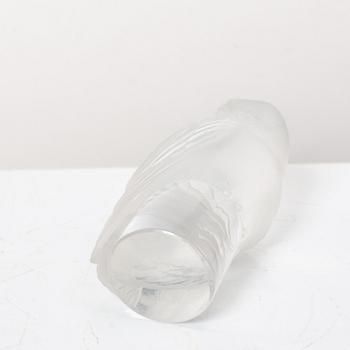 9 glass figurines, Lalique, France.