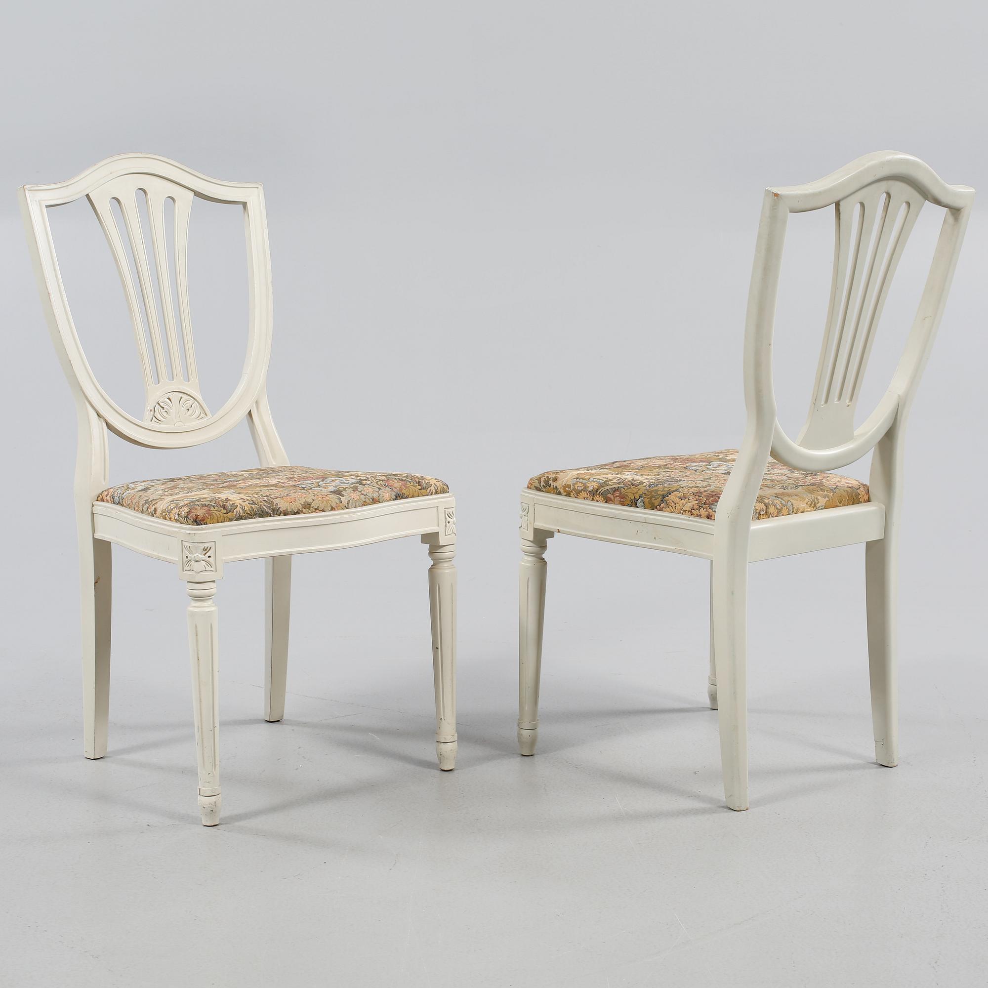 MATGRUPP, 5 delar, gustaviansk stil, 1900-talets andra hälft.