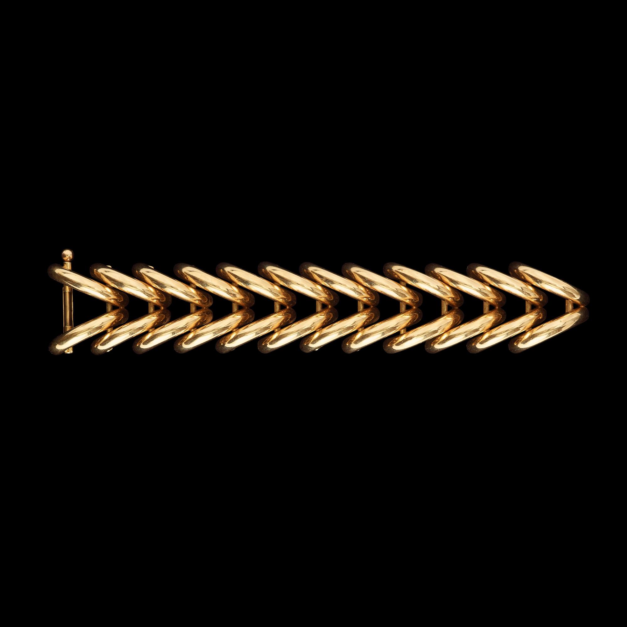 A gold bracelet.