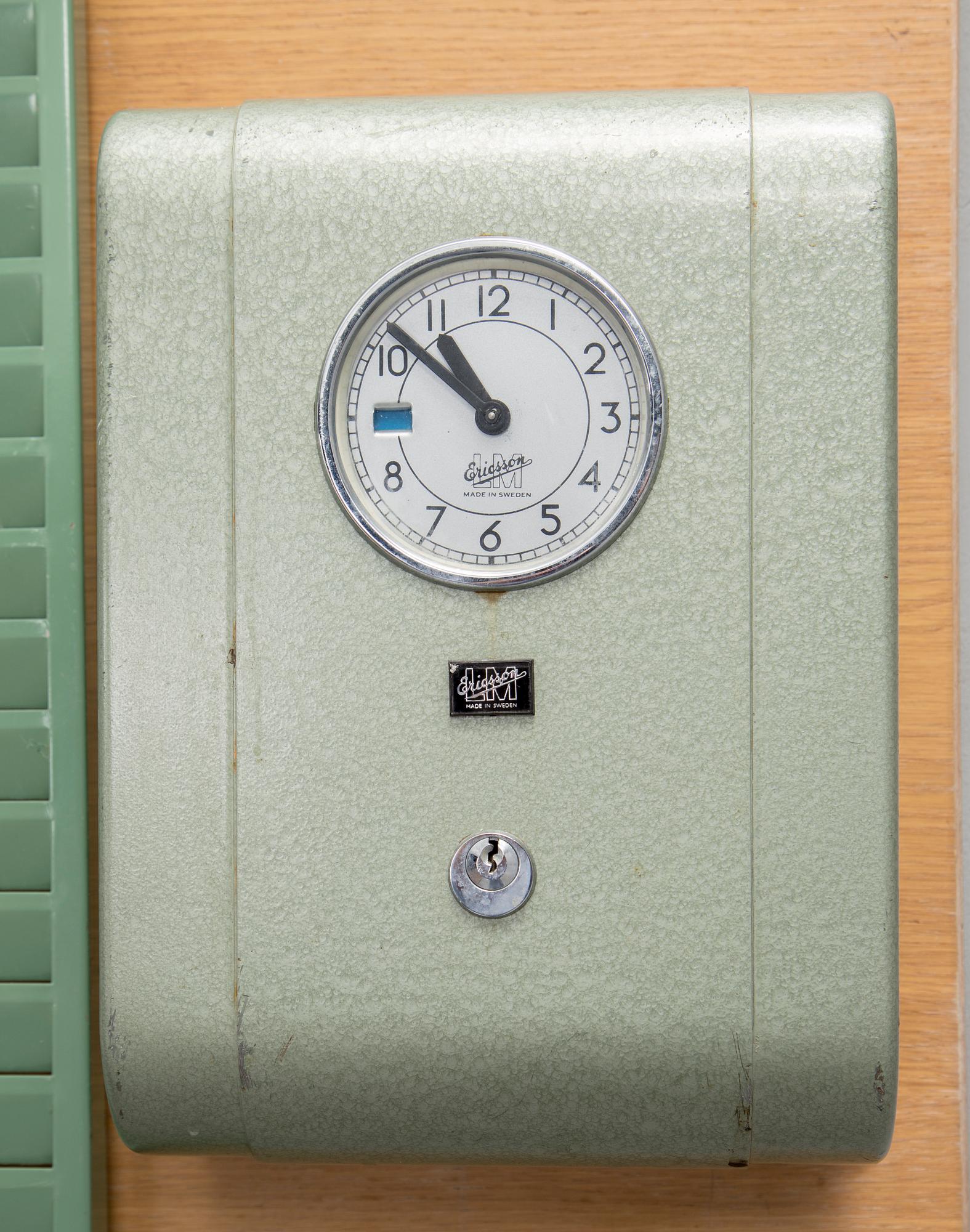 STÄMPELKLOCKA, Eriksson, omkring 1900-talets mitt.