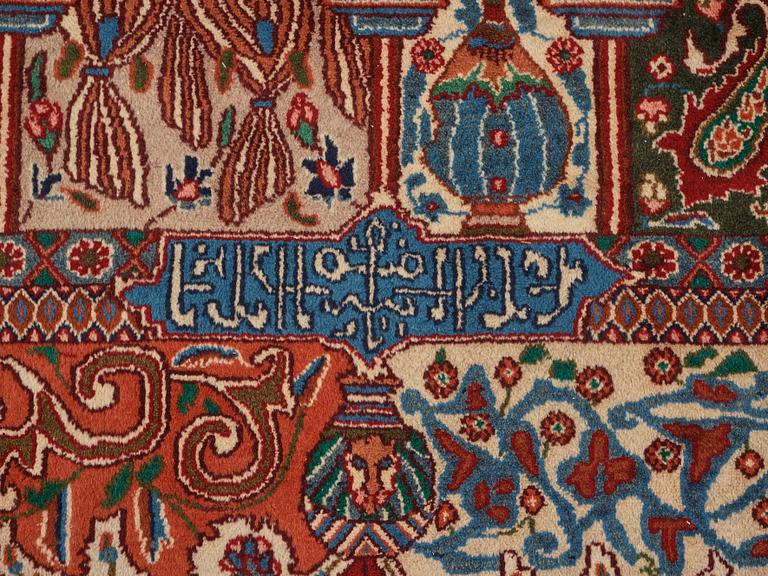 A carpet, Kashmar, ca 380 x 295 cm.