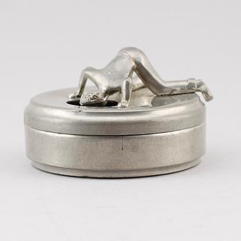 SKJORTKNAPPSASK, tenn, "Originell", Widerholm & Dahlberg, Eskilstuna, 1930-tal.