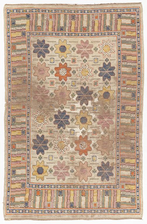 Märta Måås-Fjetterström, matta, "Scholanders" flossa, ca 290 x 185 cm, signerad MMF.