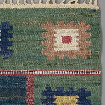 Märta Måås-Fjetterström, A CARPET, "Grön äng", flat weave, ca 184,5 x 153 cm, signed AB MMF.