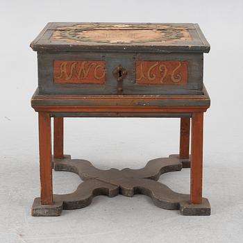 Nattlåda, allmoge, 1600-/1700-tal, daterad 1693.