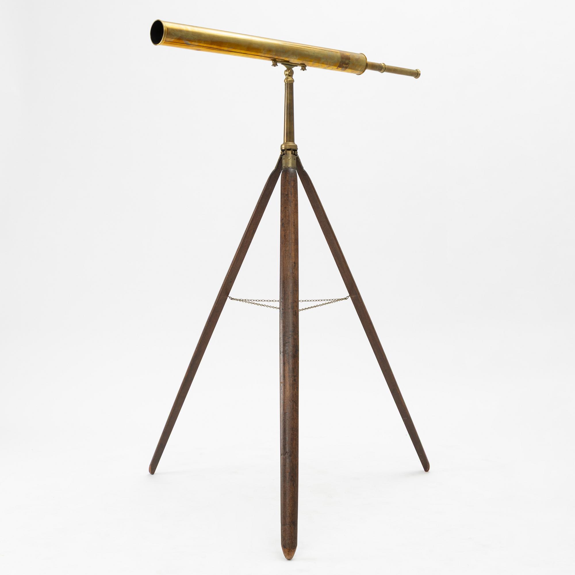 A telescope by John Browning of 63 Strand, London, later part 19th century/circa 1900.