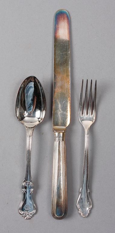 BESTICK, ca 30 delar, nysilver.