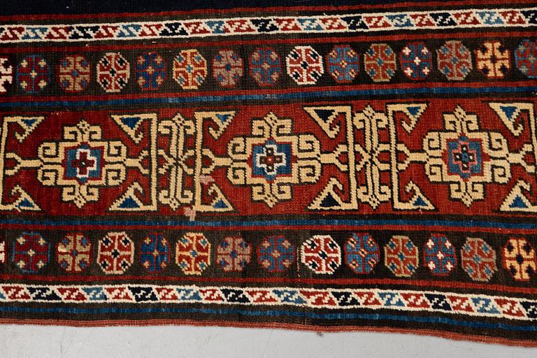 A runner antique Shirvan, probably, around 370 x 140 cm.