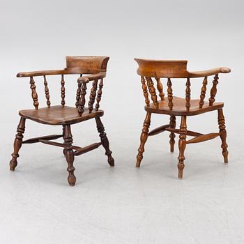 Four armchairs, late 19th century.