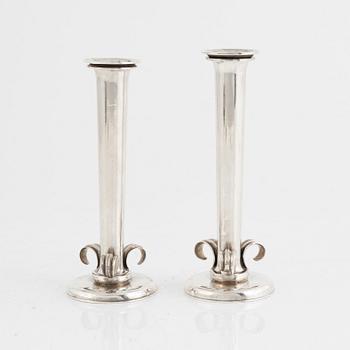 Mogens Bjørn-Andersen, a pair of sterling silver vases, Birkenrød, Denmark.