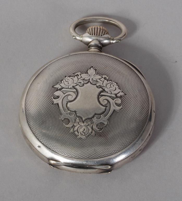 FICKUR, 3 st, silver, gulddoublé. 1800/1900-tal.