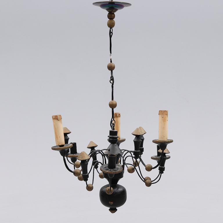 TAKLAMPA, 1800-/1900-tal. Höjd ca 35 cm.