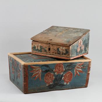 SKRIN, 2 st, allmoge, 1700/1800-tal.