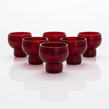 Kaj Franck, A set of 6 cocktail glasses model 1119. Nuutajärvi 1956-61.