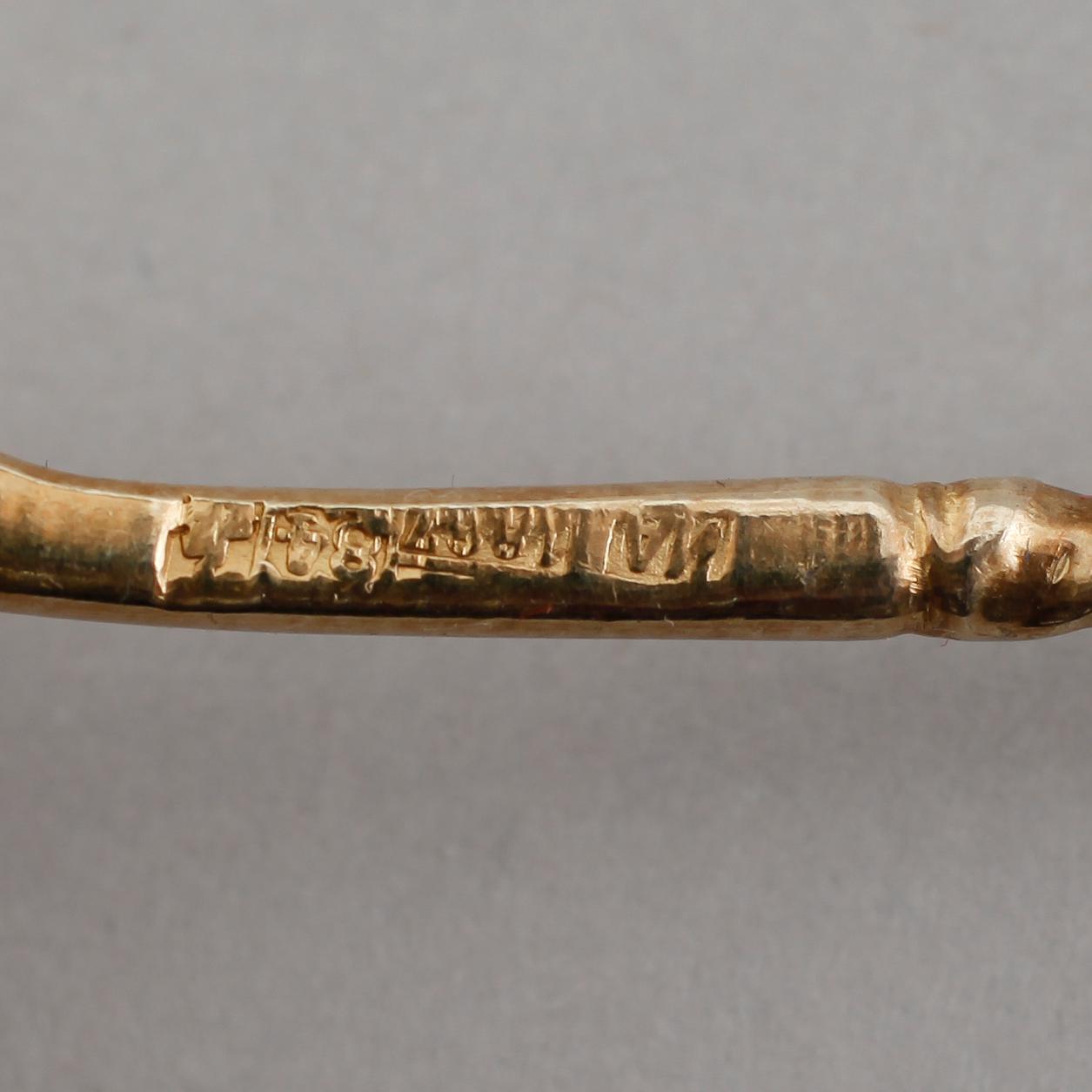 TESKEDAR, 12 st, förgyllt silver, Ryssland 1887. Vikt ca 124 gram.