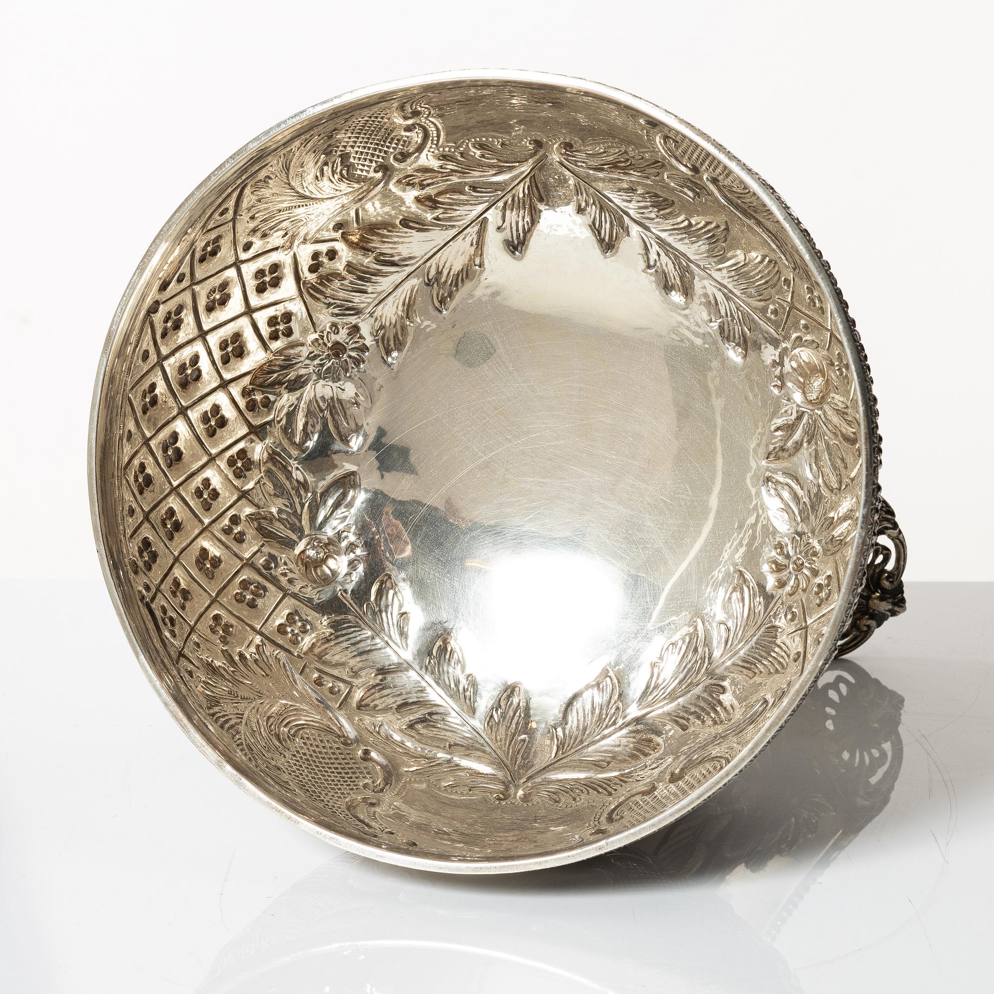 Praktskål, sterlingsilver, 1900-tal.