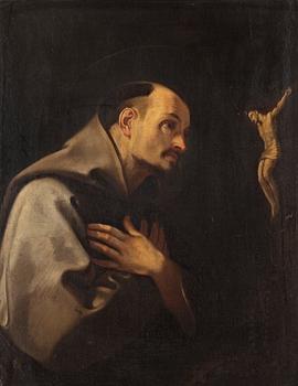 Andrea Sacchi Circle of, Praying benedictine monk.