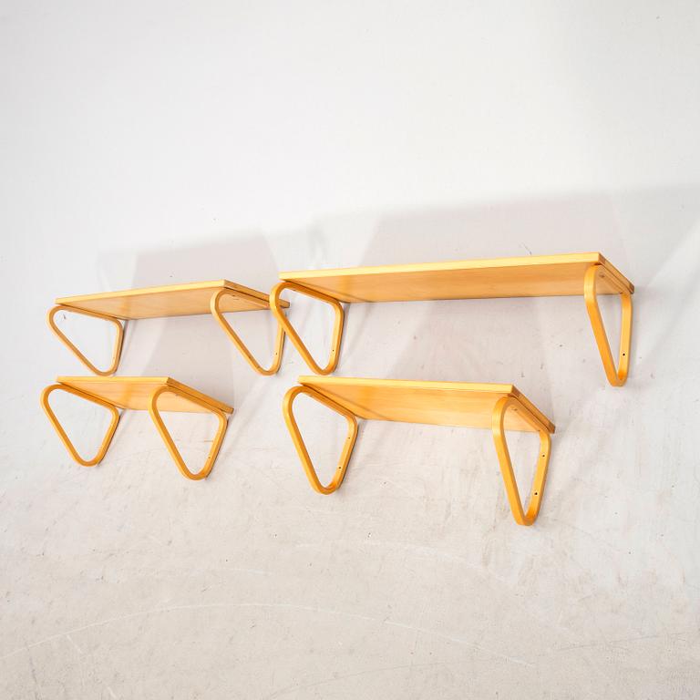 Alvar Aalto, A two pairs of 1950-1960's shelves, model 112B, Artek.