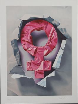 Yrjö Edelmann, "Female power wrapped in pink".