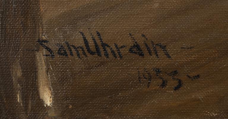 Sam Uhrdin, olja på duk, signerad och daterad och daterad 1933.