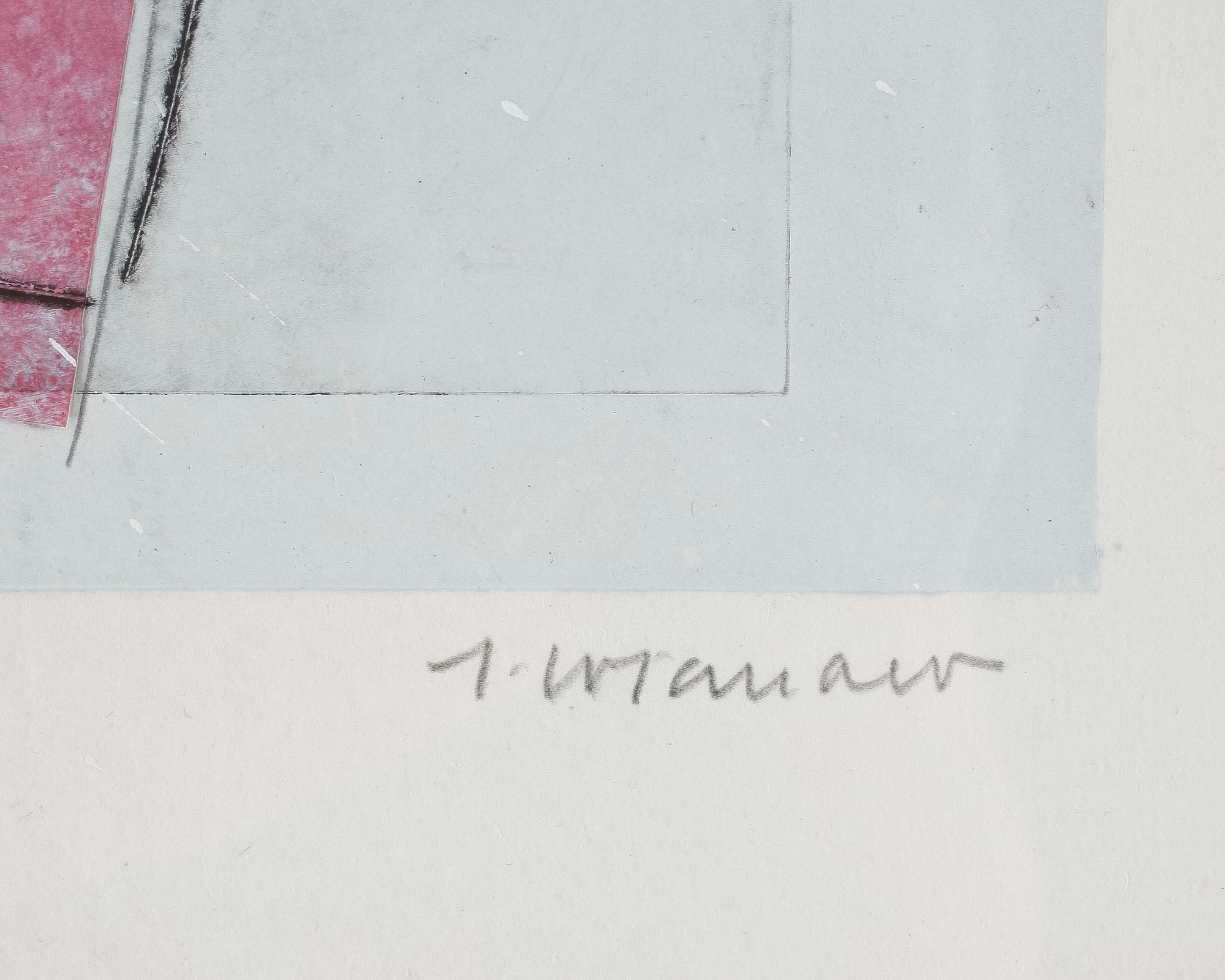 JAMES COIGNARD, färgetsning med carborundum och collage, signerad o numr 39/60.