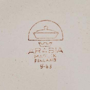 Ulla Procopé, Tekoppar och assietter, 12 delar, "Rosmarin", stengods. Arabia 1961-74.