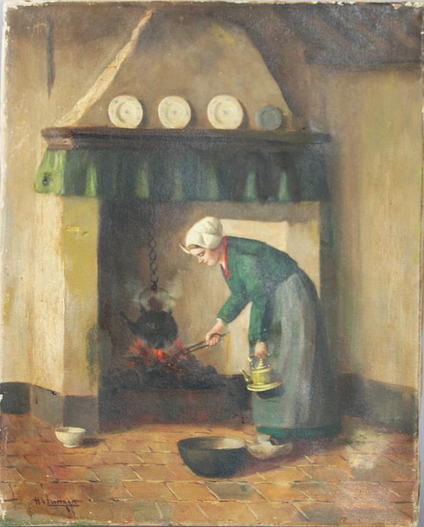 HENDRIKUS J VAN LANGEN, olja på duk, sign.