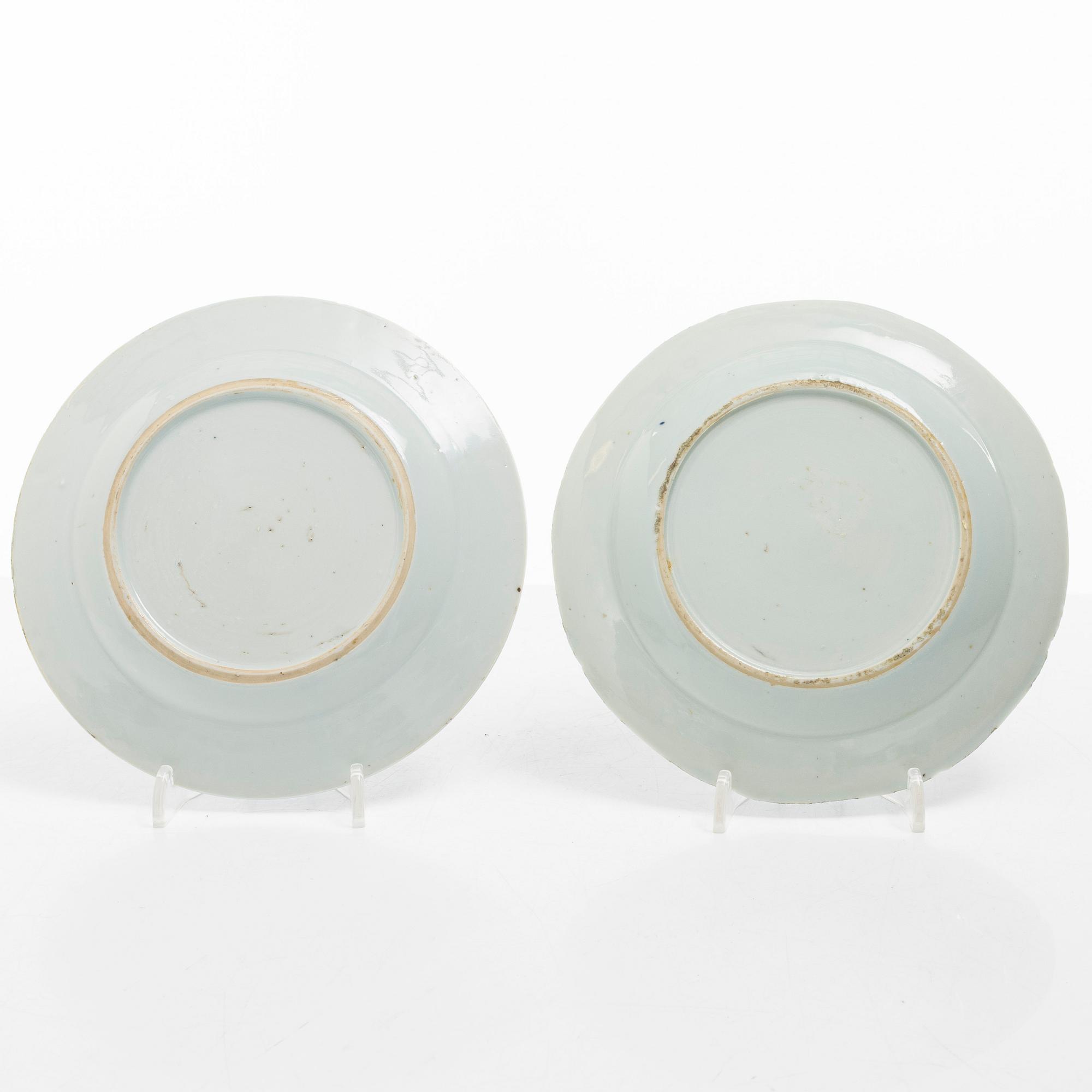 Servisdelar, 10 st, kompaniporslin, Kina, Qingdynastin, Qianlong (1736-95).