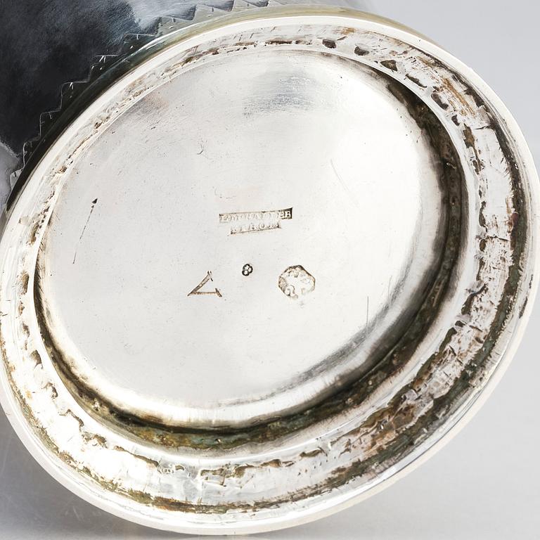 Lars Magnus Kallerström, bägare, delvis förgyllt silver, Kalmar 1779.