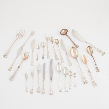 Bestickservis, 143 delar, silver, Portugal, efter 1933, silver 833.