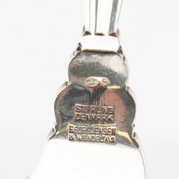 Johan Rohde, fiskknivar 12 st "Konge/Achorn" sterlingsilver för Georg Jensen efter 1945.