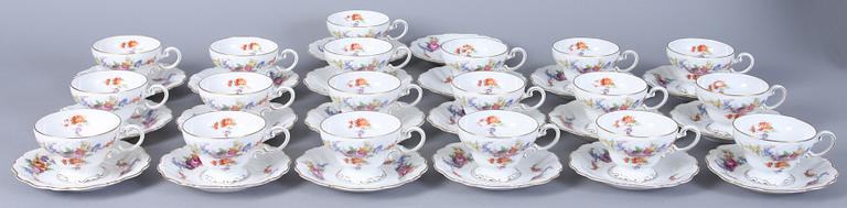 KAFFESERVIS, 78 st, porslin, "Pompadour", Rosenthal.