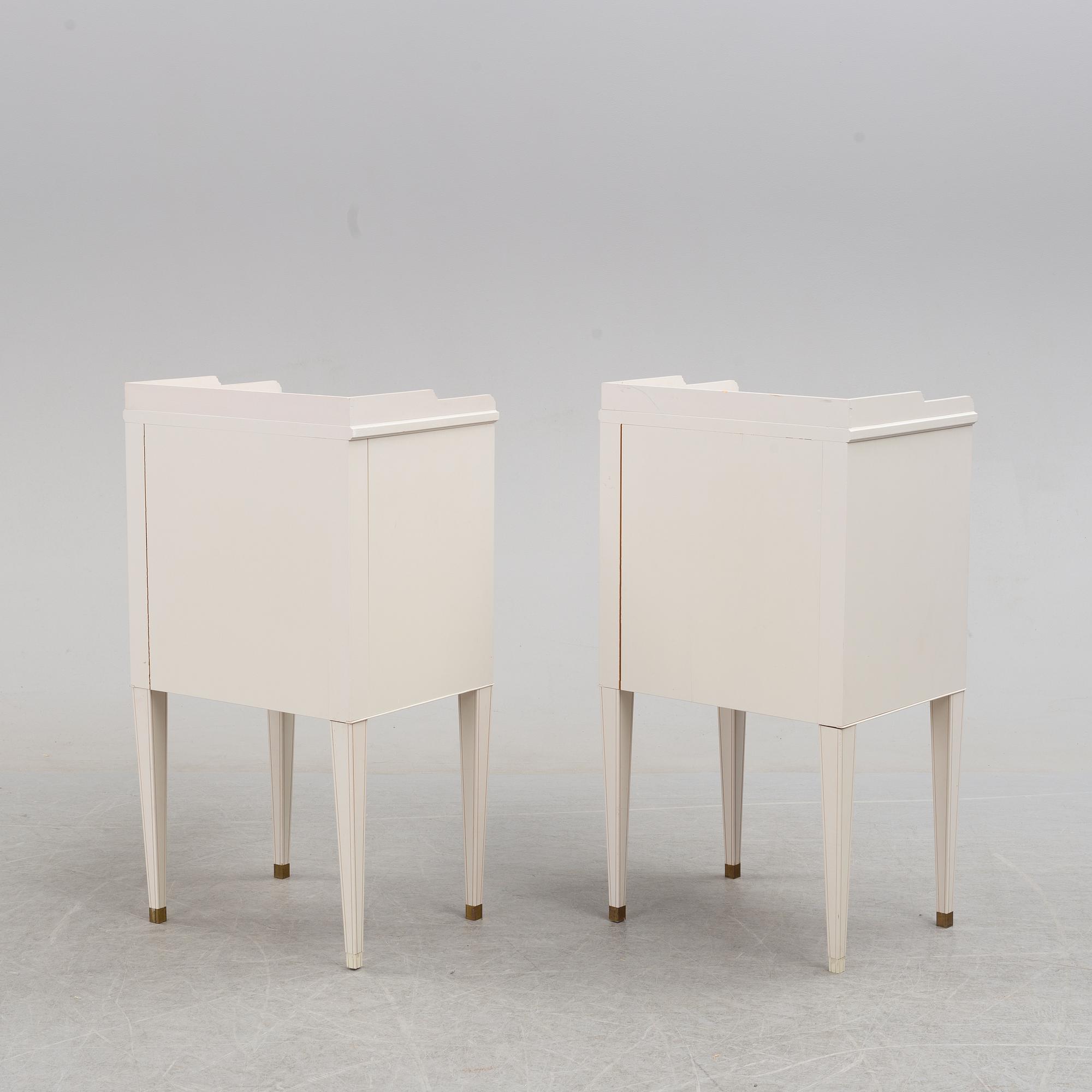 A pair of 'Västa Ny' bedside tables, Ikea, late 1990s.