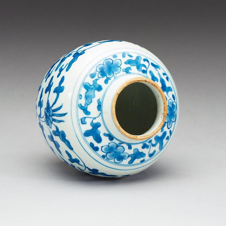 A blue and white jar, Ming dynasty, 17th Century.