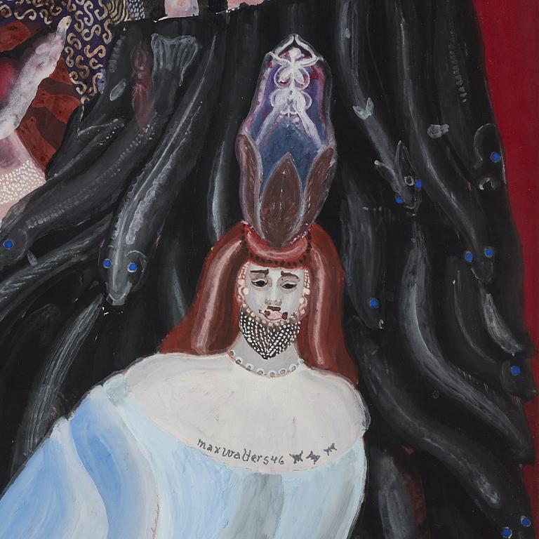 Max Walter Svanberg, mixed media on paper, signed and dated -46.