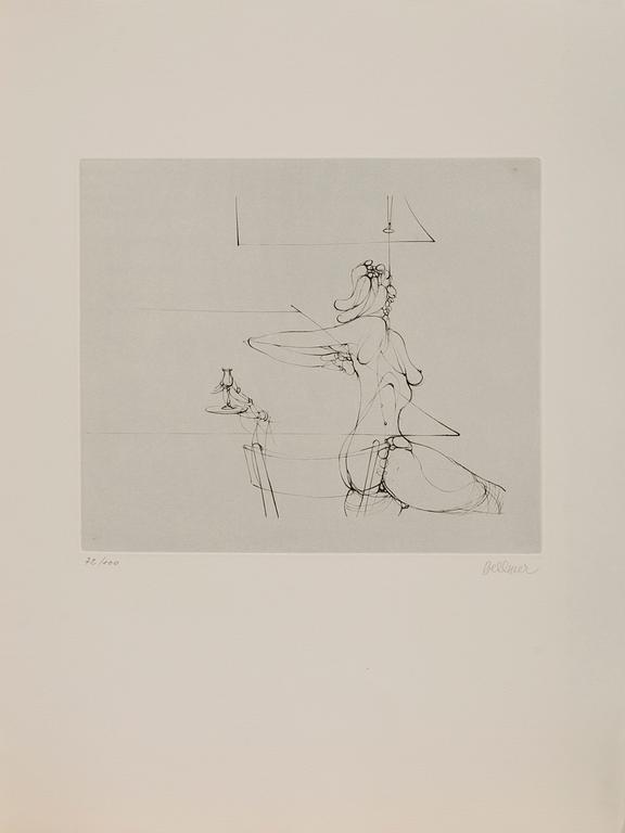 HANS BELLMER, "Les anagrammes du corps". 10 etchings, 1973, each signed in pencil and numbered 72/100.