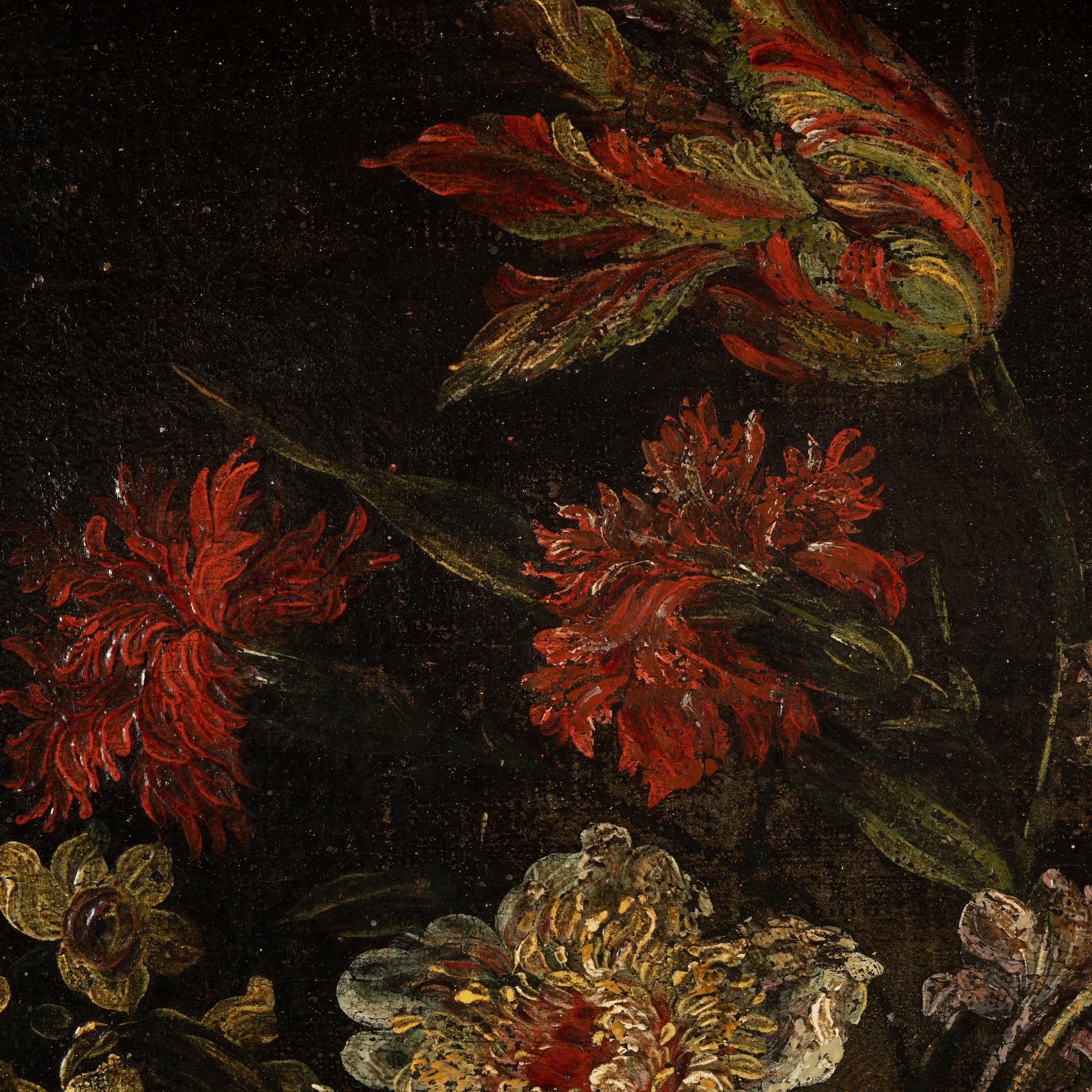 Jean-Baptiste Monnoyer Attributed to, Still life with flower in an urn.