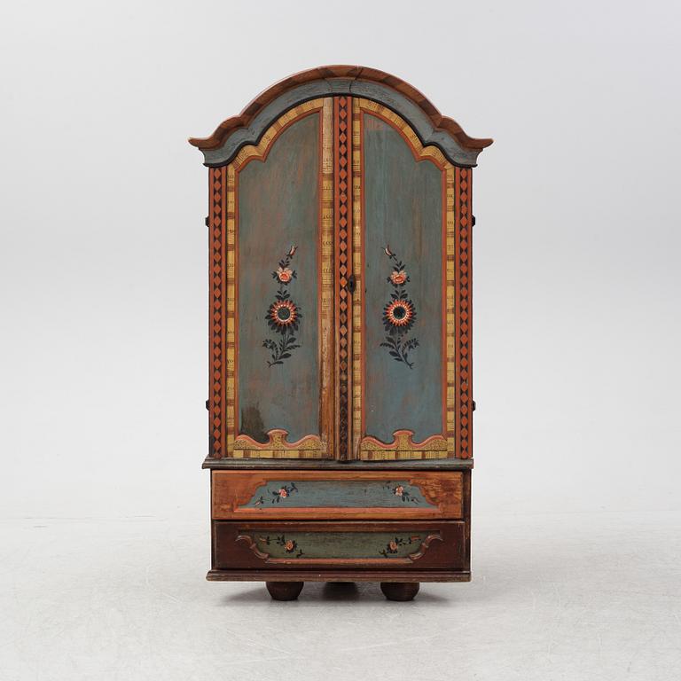 A Swedish provincial painted cabinet, 18th/19th Century.