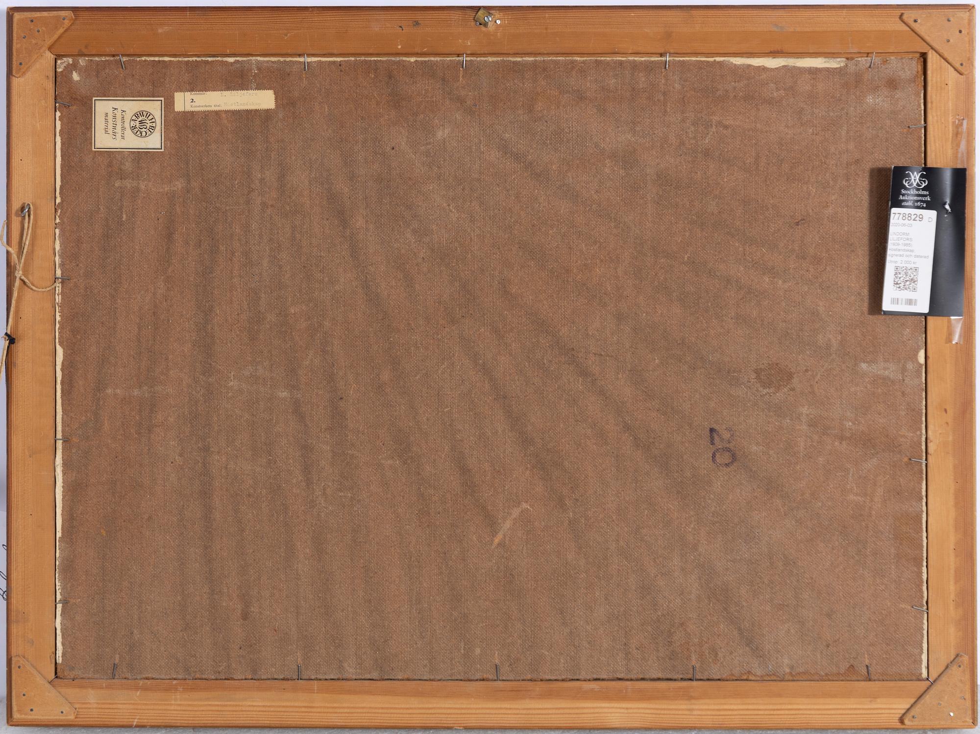 Lindorm Liljefors, Autumn Landscape.