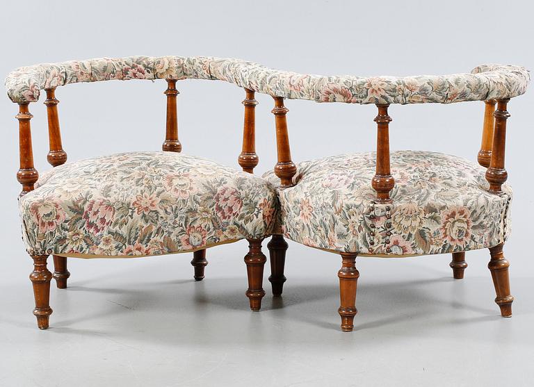 FÄSTMANSSOFFA, s k Causeuse, 1800-talets slut.