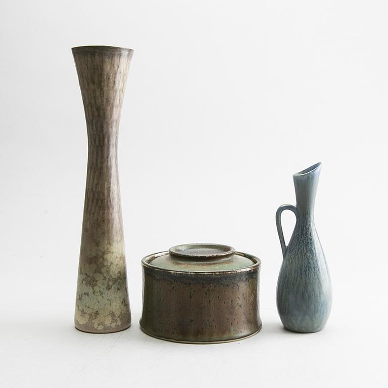 CARL-HARRY STÅLHANE, 3 stoneware pieces, Rörstrand.