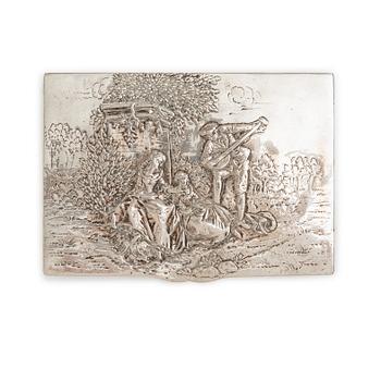 Silver box, Rococo style, 20th century.