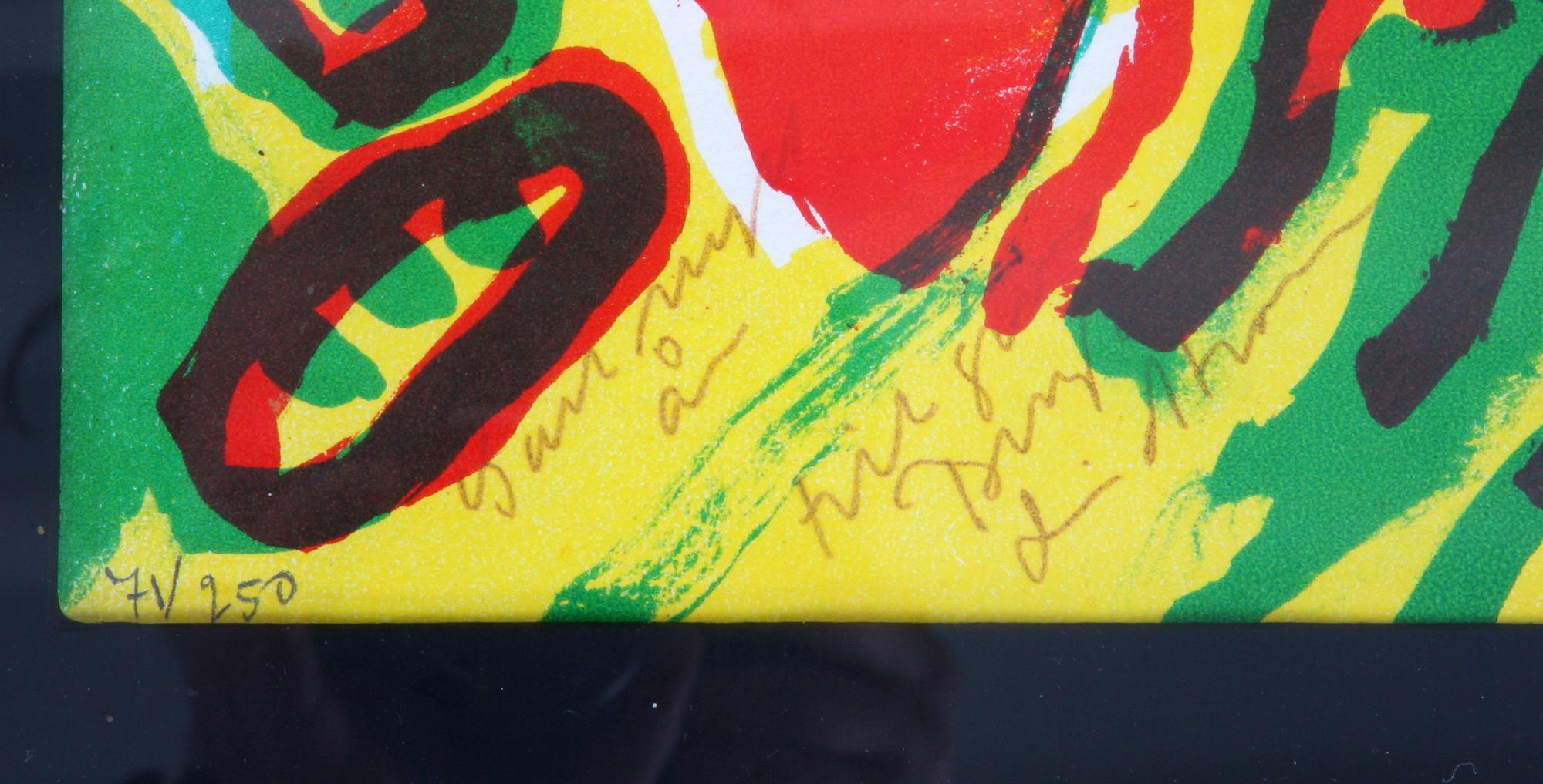 LINDSTRÖM, BENGT, färglitografi, dedicerad o numr 71/250.