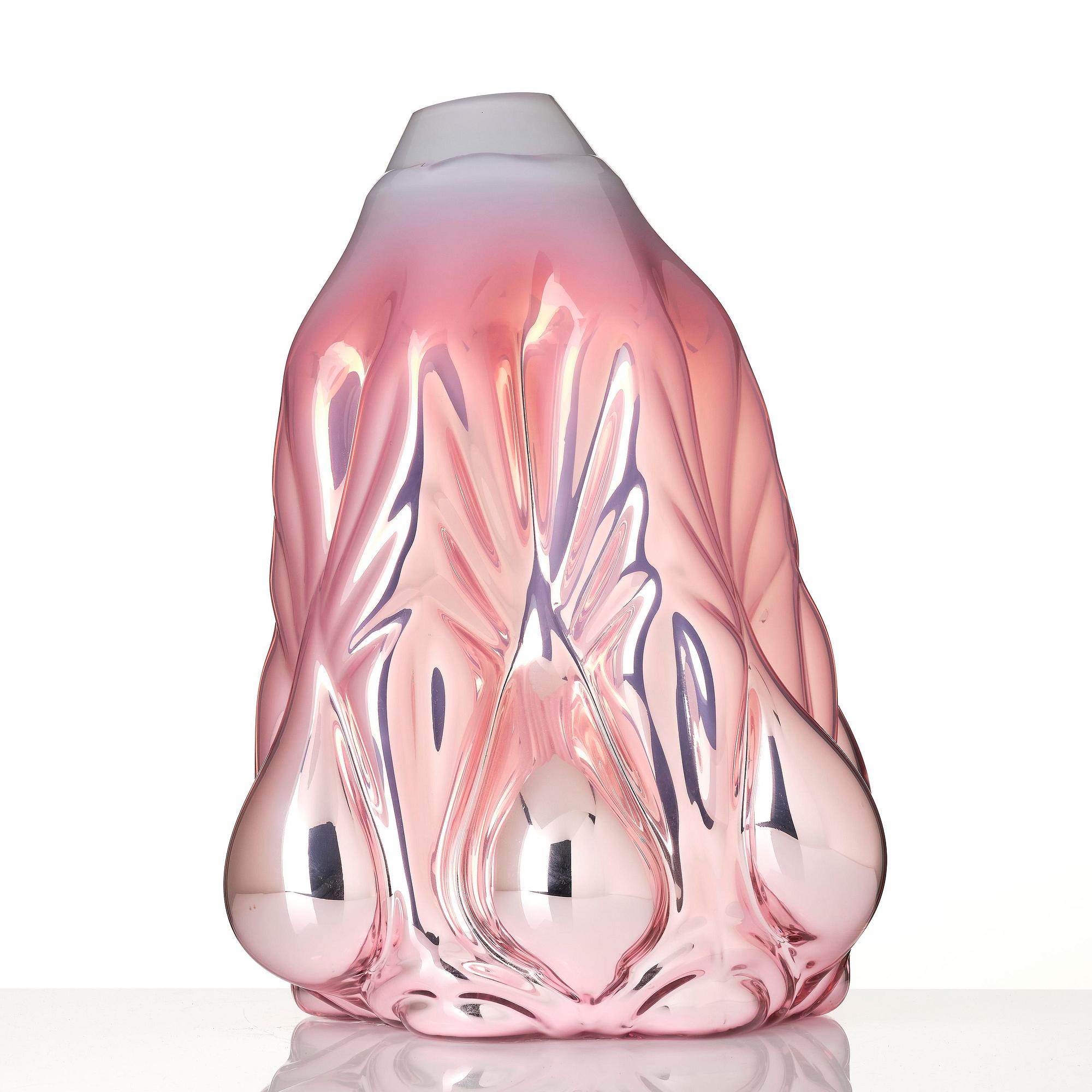 Hanna Hansdotter, a "Dripping print" glass sculpture, ed. AP 1/2, The Glass Factory, Boda Glasbruk, Sweden 2018.